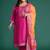 Women Regular Thread Work Kurta with Trousers & With Dupatta