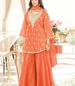 Women Ethnic Motifs Embroidered Regular Kurta with Palazzos & With Dupatta