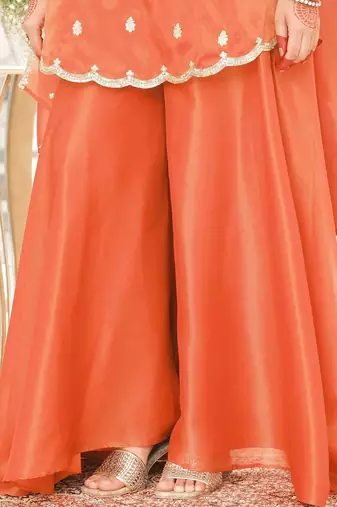 Women Ethnic Motifs Embroidered Regular Kurta with Palazzos & With Dupatta