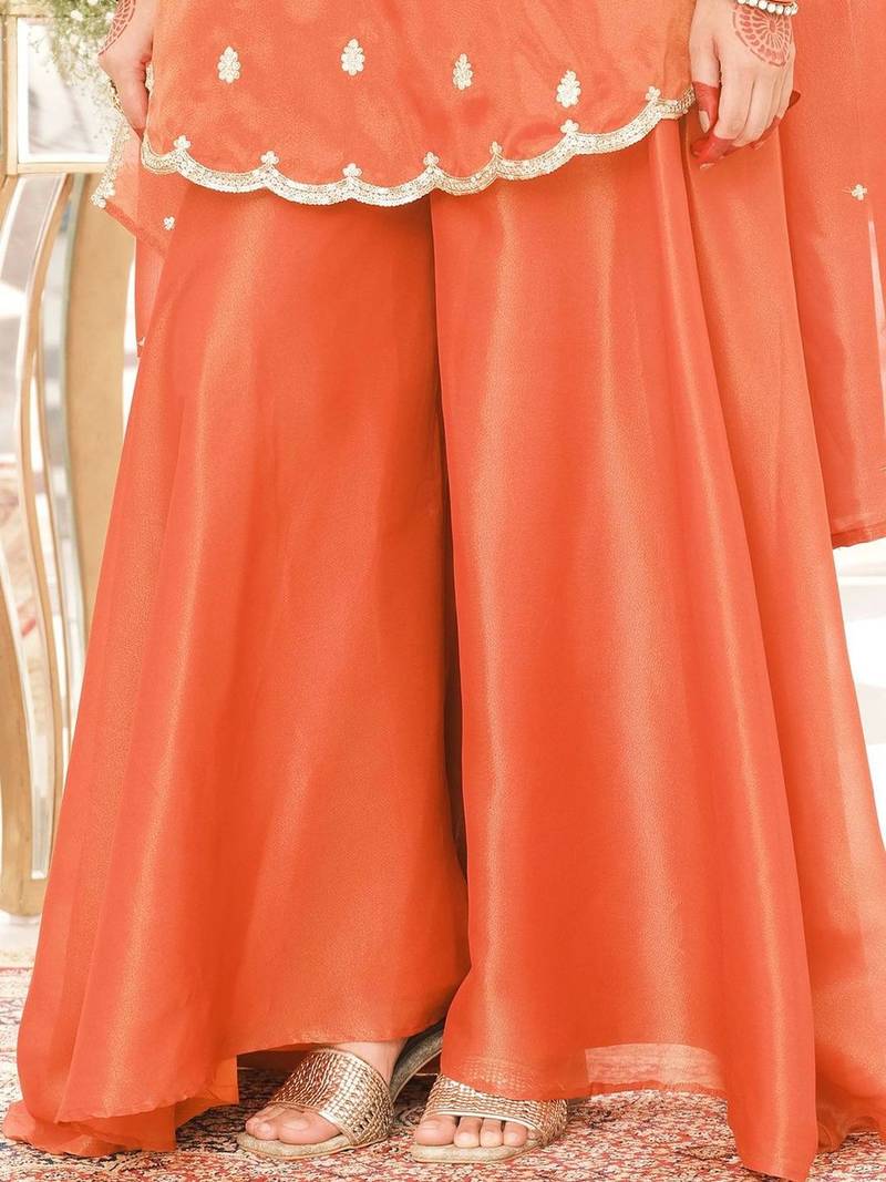 Women Ethnic Motifs Embroidered Regular Kurta with Palazzos & With Dupatta