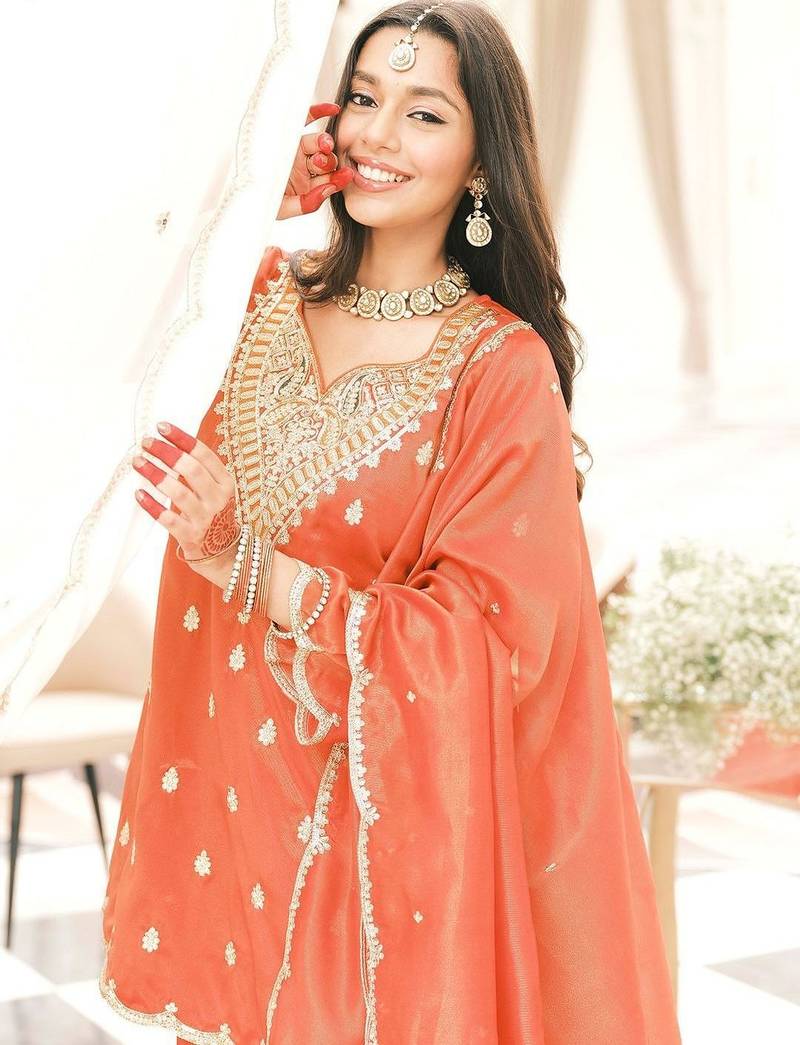 Women Ethnic Motifs Embroidered Regular Kurta with Palazzos & With Dupatta