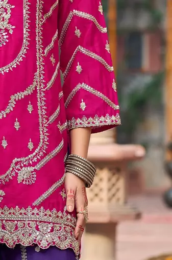 Women Ethnic Motifs Embroidered Regular Kurta with Palazzos & With Dupatta