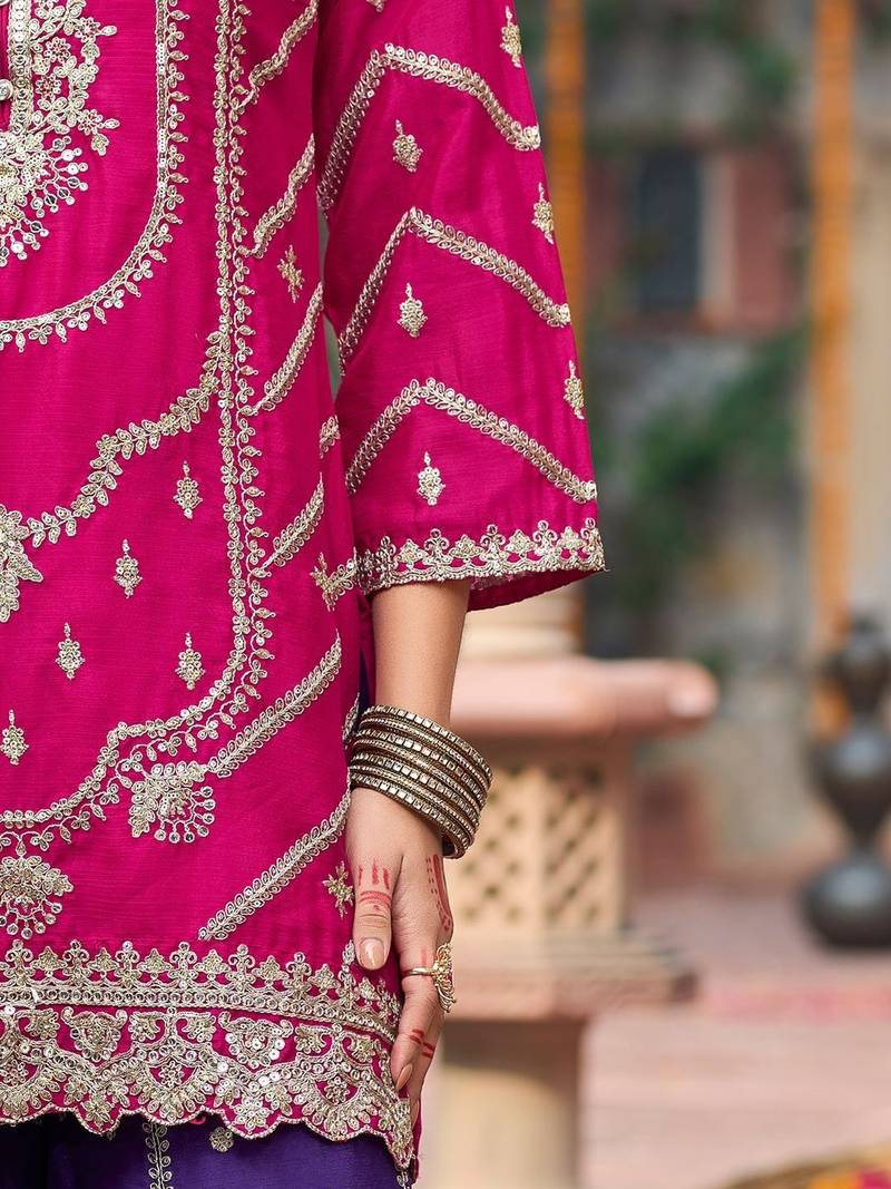 Women Ethnic Motifs Embroidered Regular Kurta with Palazzos & With Dupatta