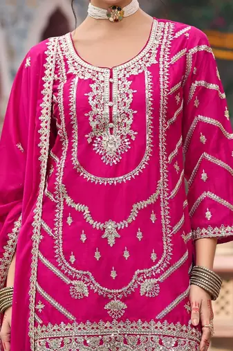 Women Ethnic Motifs Embroidered Regular Kurta with Palazzos & With Dupatta