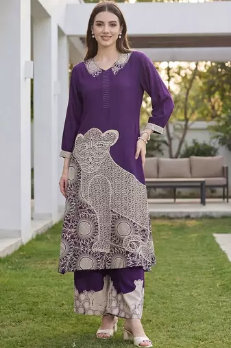Women Ethnic Motifs Printed Regular Kurta with Palazzos