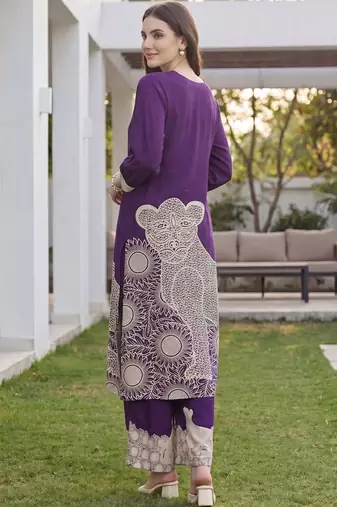 Women Ethnic Motifs Printed Regular Kurta with Palazzos