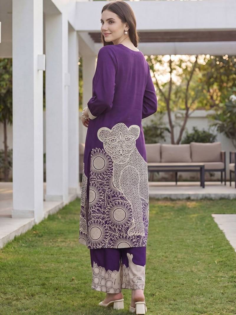 Women Ethnic Motifs Printed Regular Kurta with Palazzos