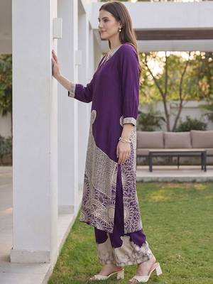 Women Ethnic Motifs Printed Regular Kurta with Palazzos 7