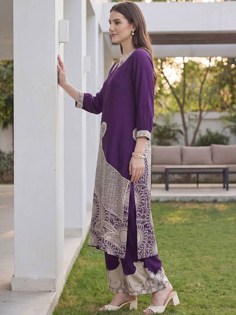 Women Ethnic Motifs Printed Regular Kurta with Palazzos