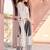 Off White Printed A-line Kurta Trousers Set