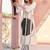 Off White Printed A-line Kurta Trousers Set