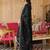 Black Embroidered Straight Kurta Trousers Dupatta Set