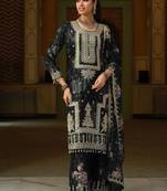 Women Floral Printed Regular Thread Work Kurta with Palazzos & With Dupatta