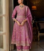 Women Ethnic Motifs Embroidered Panelled Thread Work Kurta with Trousers & With Dupatta