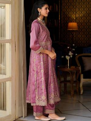 Women Ethnic Motifs Embroidered Panelled Thread Work Kurta with Trousers & With Dupatta 3