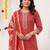 Maroon Printed Straight Kurta Trousers Dupatta Set Kurta Sets