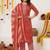 Maroon Printed Straight Kurta Trousers Dupatta Set Kurta Sets