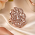 Rose Gold Finish CZ Stone Adjustable Ring