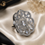Rhodium finish cz stone adjustable ring