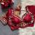 Wine navratri multi mirror work mumtaz cut milan silk blend blouse