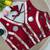 Maroon navratri mirror work rayon silk blouse