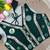 Green navratri mirror work rayon silk blouse