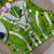 Parrot green navratri mirror work rayon silk blouse