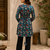 Blue colour elegant floral printed rayon kurti casual wear collection