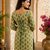 Light green colour elegant floral printed rayon kurti casual wear collection