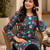 Blue colour elegant floral printed rayon kurti casual wear collection