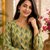 Light green colour elegant floral printed rayon kurti casual wear collection