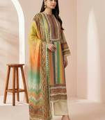 Women Printed Regular Kurta with Trousers & With Dupatta