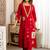 Women Ethnic Motifs Embroidered Regular Thread Work Kurta with Trousers