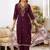 Women Ethnic Motifs Embroidered Regular Thread Work Kurta with Palazzos & With Dupatta