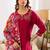 Women Floral Embroidered Regular Thread Work Kurta with Palazzos & With Dupatta