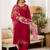 Women Floral Embroidered Regular Thread Work Kurta with Palazzos & With Dupatta