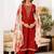 Women Floral Embroidered Regular Thread Work Kurta with Palazzos & With Dupatta