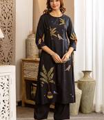 Women Ethnic Motifs Embroidered Regular Thread Work Kurta with Palazzos