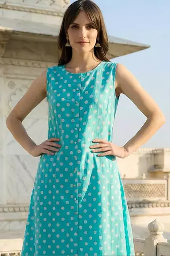 Women Printed Regular Pure Cotton Kurta with Trousers