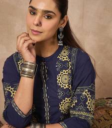 Women Ethnic Motifs Printed Regular Pure Cotton Kurta with Palazzos