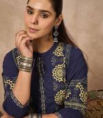 Women Ethnic Motifs Printed Regular Pure Cotton Kurta with Palazzos