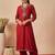 Women Floral Embroidered Regular Thread Work Kurta with Patiala & With Dupatta