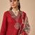 Women Floral Embroidered Regular Thread Work Kurta with Patiala & With Dupatta