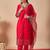 Women Ethnic Motifs Yoke Design Regular Thread Work Kurta with Trousers & With Dupatta