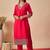 Women Ethnic Motifs Yoke Design Regular Thread Work Kurta with Trousers & With Dupatta