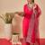 Women Ethnic Motifs Yoke Design Regular Thread Work Kurta with Trousers & With Dupatta