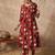 Women Ethnic Motifs Printed Pleated Pure Cotton Kurta with Trousers
