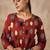 Women Ethnic Motifs Printed Pleated Pure Cotton Kurta with Trousers