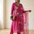 Women Floral Printed Regular Thread Work Pure Cotton Kurta with Trousers & With Dupatta