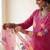 Women Floral Printed Regular Thread Work Pure Cotton Kurta with Trousers & With Dupatta